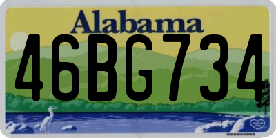 AL license plate 46BG734