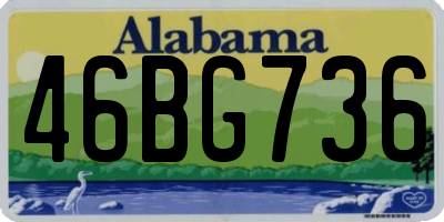 AL license plate 46BG736