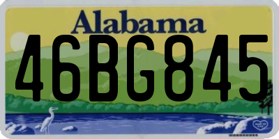 AL license plate 46BG845