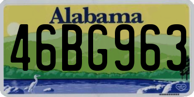 AL license plate 46BG963