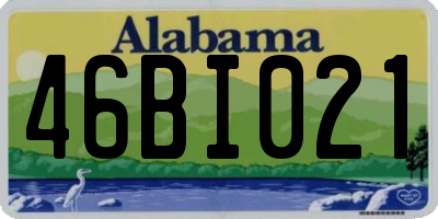 AL license plate 46BI021