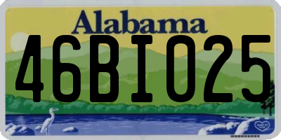 AL license plate 46BI025