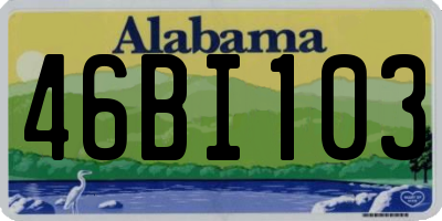 AL license plate 46BI103