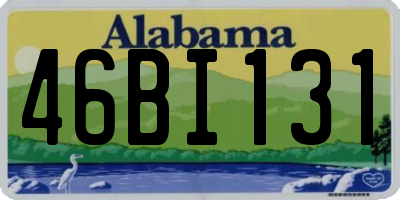 AL license plate 46BI131