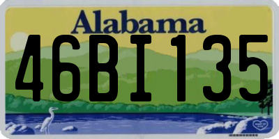AL license plate 46BI135