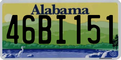 AL license plate 46BI151