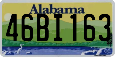 AL license plate 46BI163