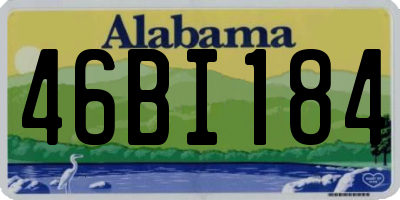 AL license plate 46BI184