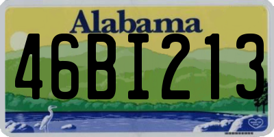 AL license plate 46BI213