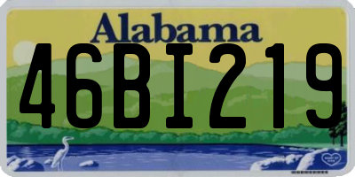 AL license plate 46BI219