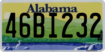 AL license plate 46BI232