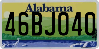 AL license plate 46BJ040