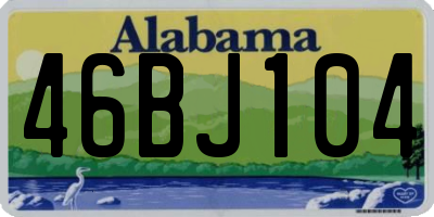 AL license plate 46BJ104
