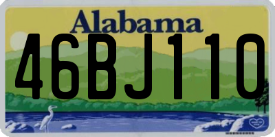 AL license plate 46BJ110