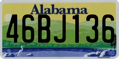 AL license plate 46BJ136