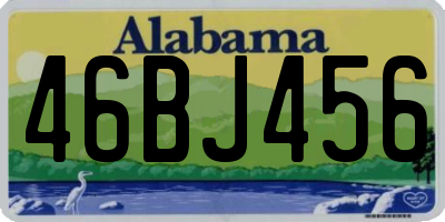 AL license plate 46BJ456