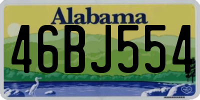 AL license plate 46BJ554