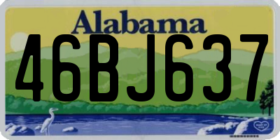 AL license plate 46BJ637