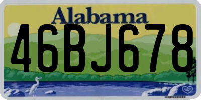 AL license plate 46BJ678