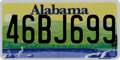 AL license plate 46BJ699