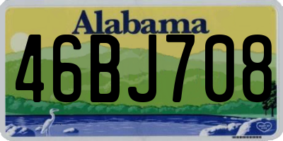 AL license plate 46BJ708