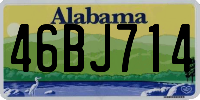 AL license plate 46BJ714