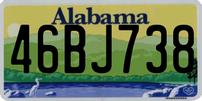 AL license plate 46BJ738