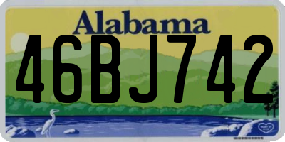 AL license plate 46BJ742