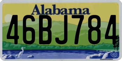 AL license plate 46BJ784