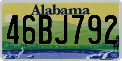 AL license plate 46BJ792
