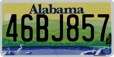 AL license plate 46BJ857