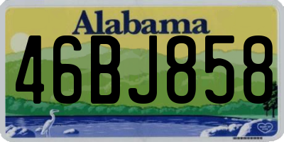 AL license plate 46BJ858