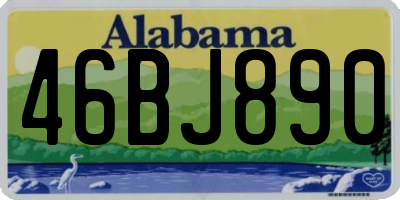 AL license plate 46BJ890