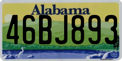 AL license plate 46BJ893