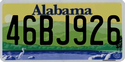 AL license plate 46BJ926