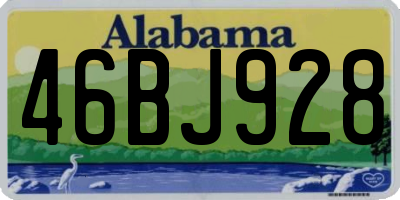 AL license plate 46BJ928