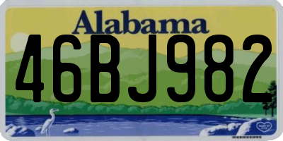 AL license plate 46BJ982