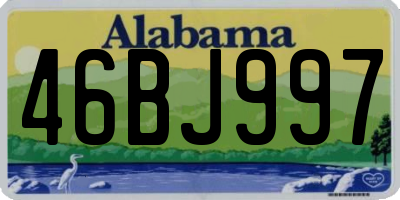AL license plate 46BJ997