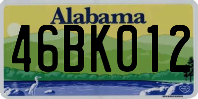AL license plate 46BK012
