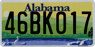 AL license plate 46BK017