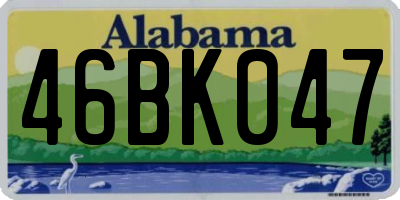AL license plate 46BK047