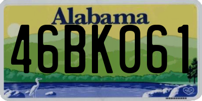 AL license plate 46BK061
