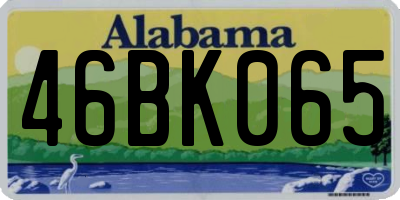 AL license plate 46BK065