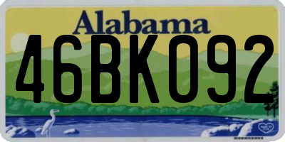 AL license plate 46BK092