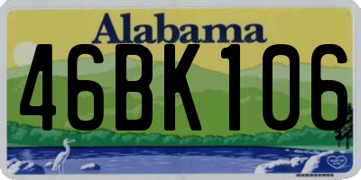 AL license plate 46BK106