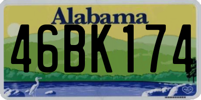 AL license plate 46BK174