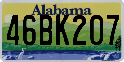 AL license plate 46BK207