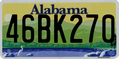 AL license plate 46BK270