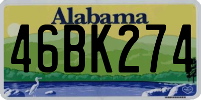 AL license plate 46BK274