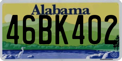 AL license plate 46BK402